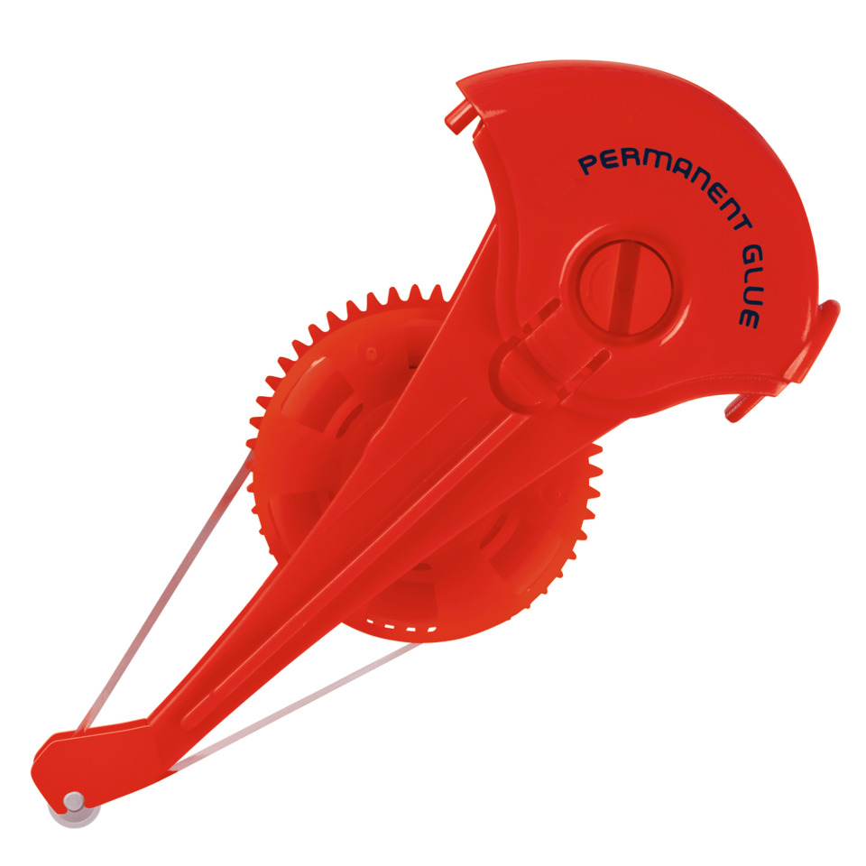 Fischerspielzeug, Gummi-Mechanismus, Roter Clip, Rädchen-Getriebe, Spule mit Zahnrädern