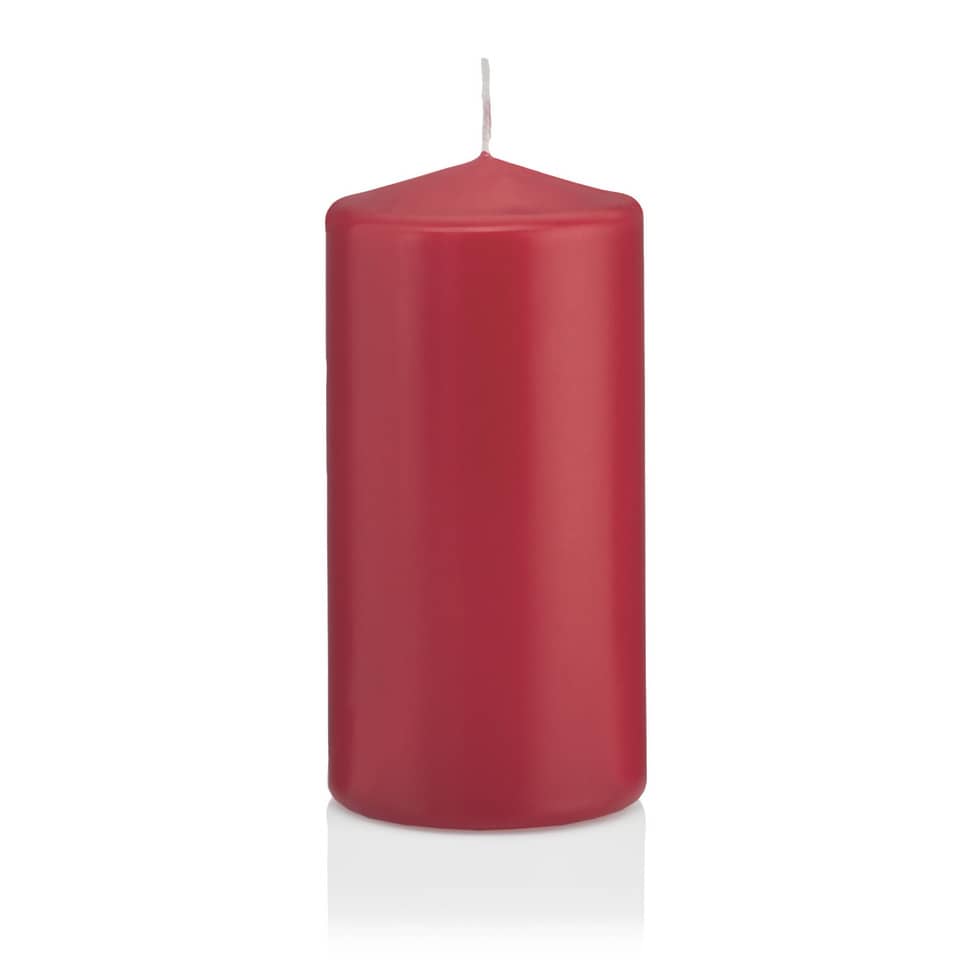Kerzen, rote Kerze, Stumpenkerze, einfarbig, Zierkerze