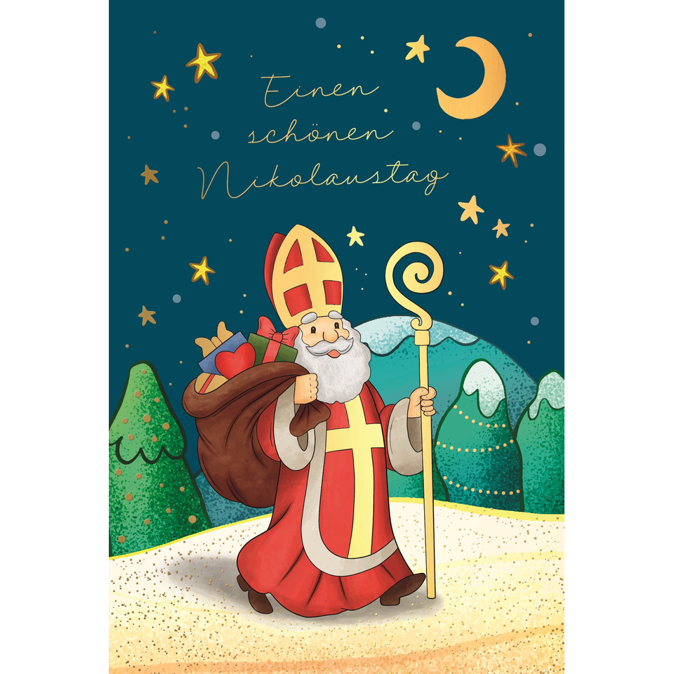 Nikolaustag, St. Nikolaus, Sankt Nikolaus, Weihnachtsfigur, Stab