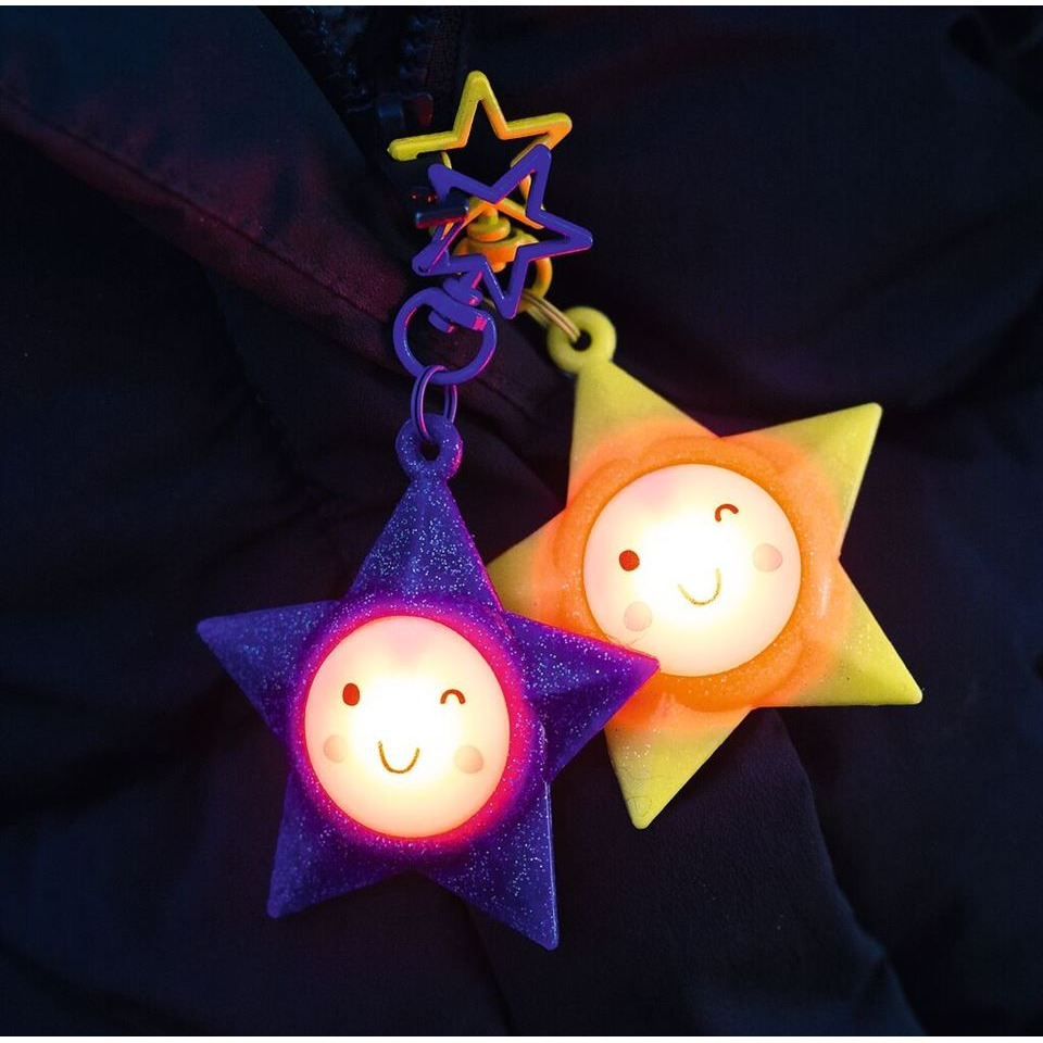 Sternanhänger, Lichteranhänger, Kunststoff, Glitzer, Sonnenform