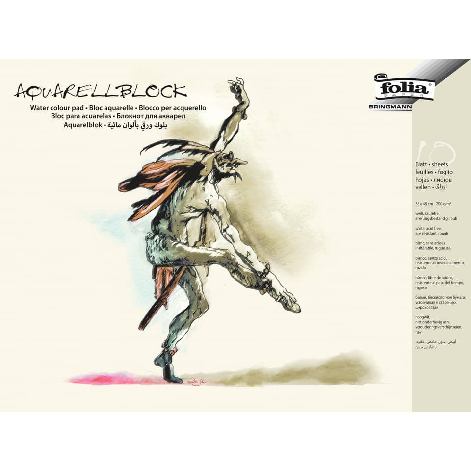 Aquarellblock, Aqua color block, Watercolor pad, Papier 36×28cm, Blanko vallado