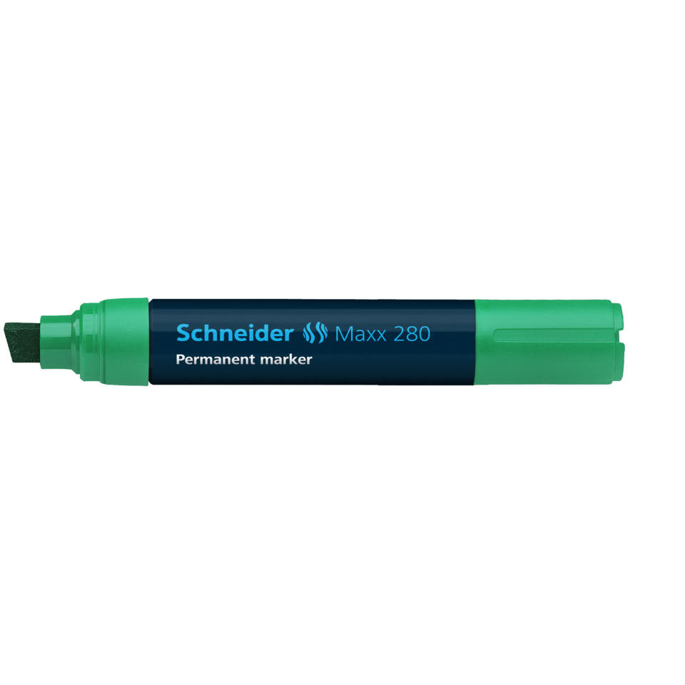 Permanentmarker, Grüner Marker, Schrittspitze, Maxx 280, Schneider
