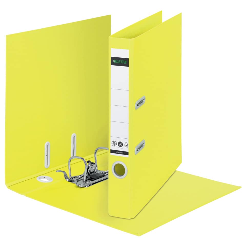 Ordner, Ordnerhülle, A4-Ordner, Lamellenordner, Neon-Gelb