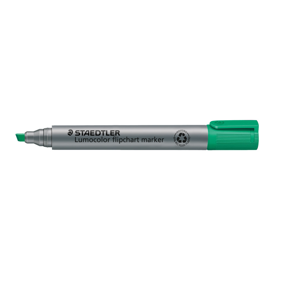 Marker, Lumocolor, Flipchart, Green, Chisel-tip