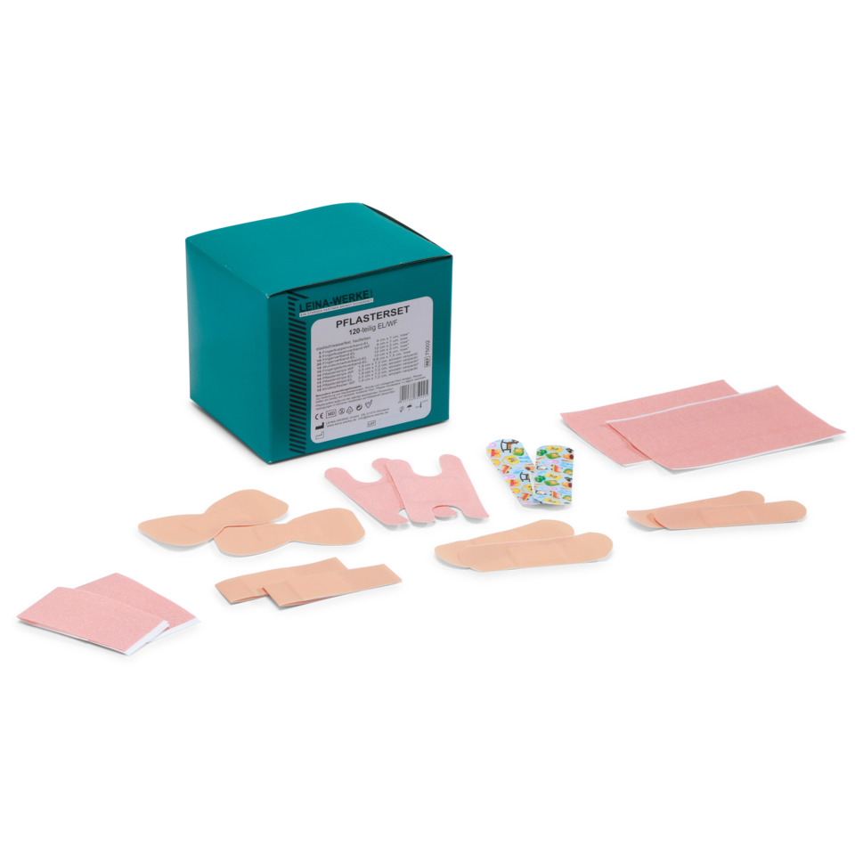 Verbandmaterial, Pflasterset, peachfarben, Wundverband, Nadel?