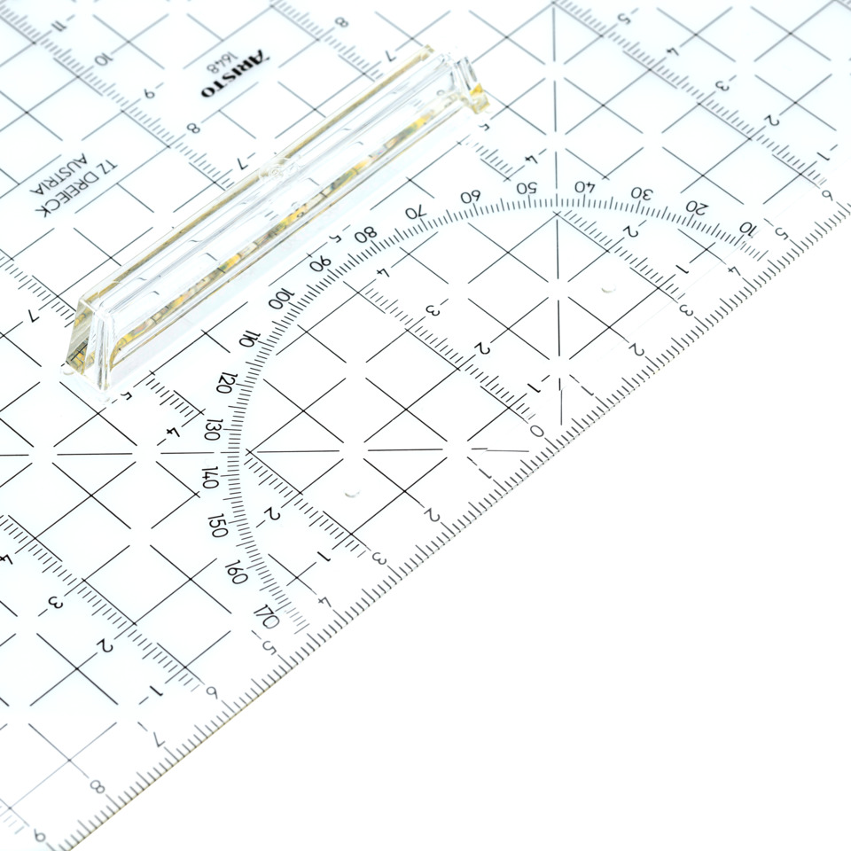 Lineal, Linealmaß, Schienenmaß, Transparenter Block, Schulungslineal