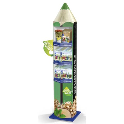 Bodendisplay Upcycled Wood STAEDTLER LR PENCIL