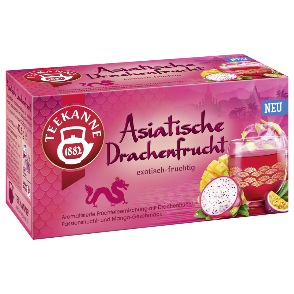 Asiatische Dragonfrucht, Dragon fruit, Drachenfrucht, Fruchtmischung, Teegetränk