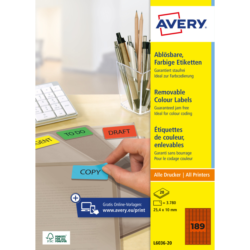 Papiere Etiketten, Abnehmbare Etiketten, Farbige Etiketten, Aufkleber, Bürozubehör