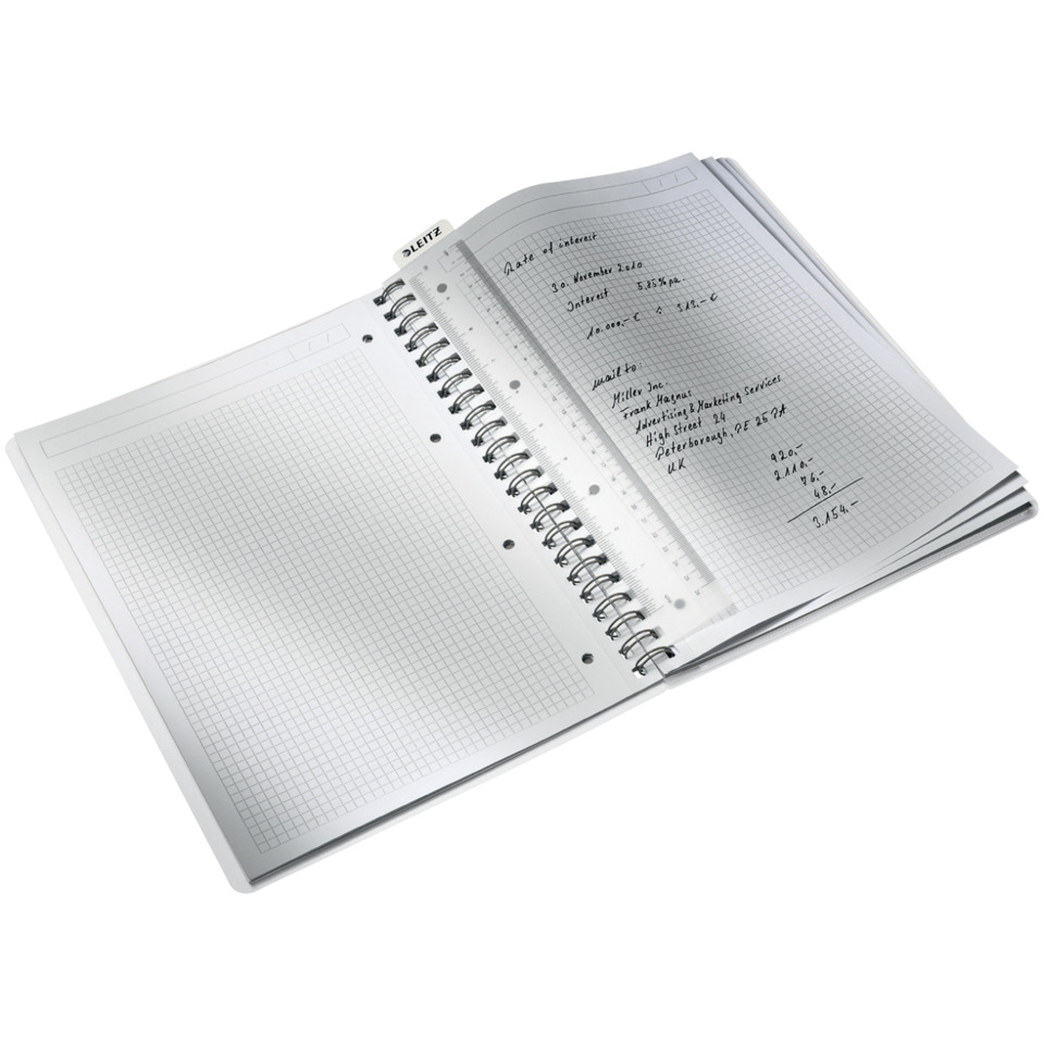 Spiralbindung, Notizbuch, Quadratgitter, Lineal, Taschenordner