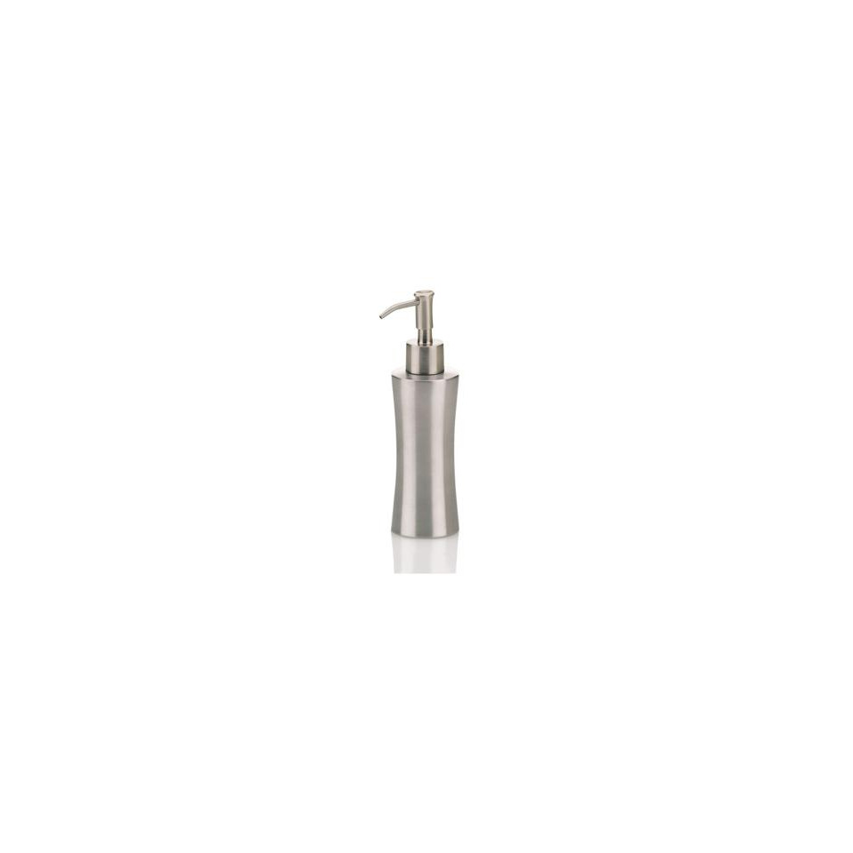Seifenspender, Metall, Satinierter Edelstahl, Pumpkopf, Halbmond-Form