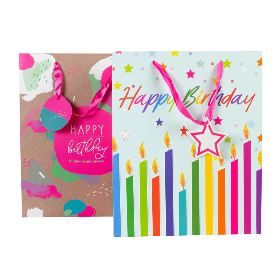 Geburtstag, Geschenkverpackung, Kerzen, Bunt, Muster