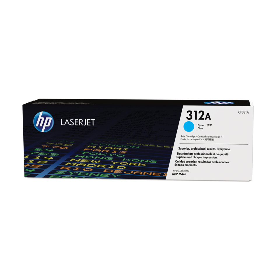 laserjet, Druckerpatrone, cyan, 312A, hp