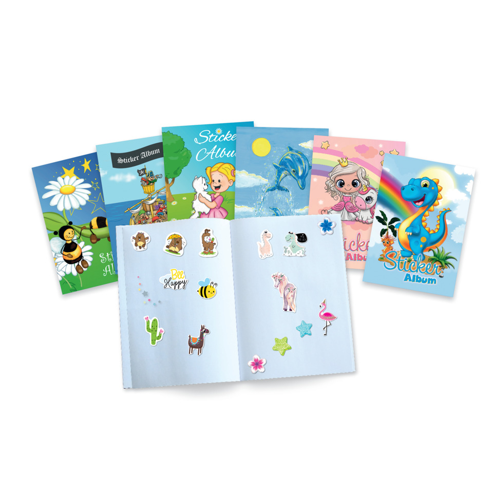 Stickeralbum, Stickerbogen, Kinderstickers, Bunte stickers, Tierstickers