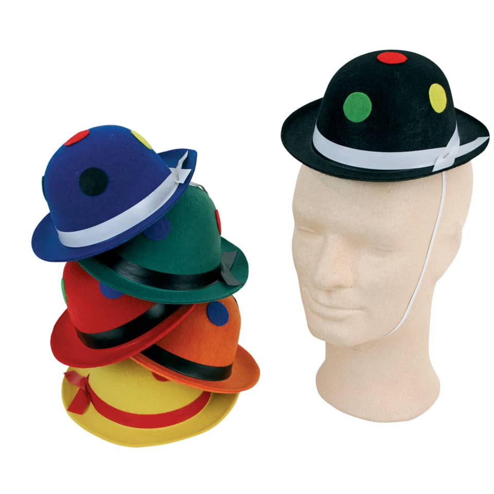 Feltmütze, Clownmütze, Puppen-Accessoire, Pünktchen Muster, Kostümzubehör