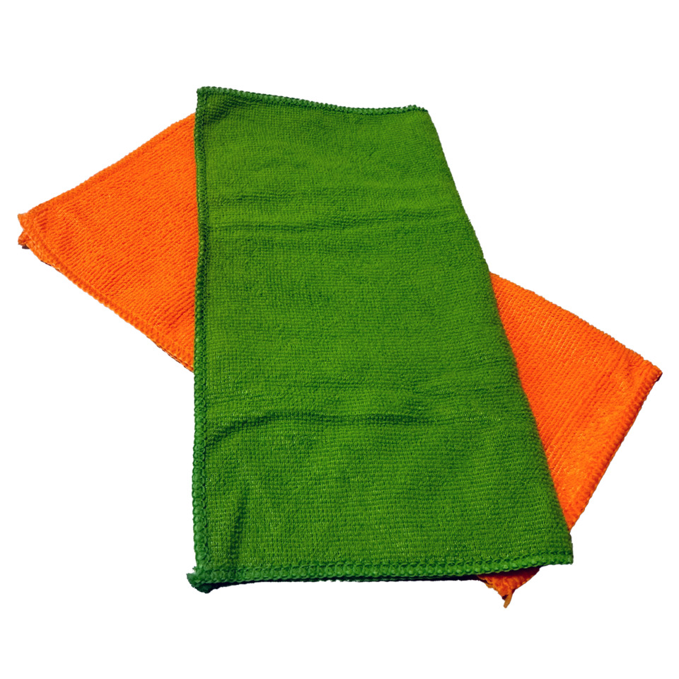 Wandlappen, Waschlappen, Mikrofasern, Farbwechsel, Grün-Orange