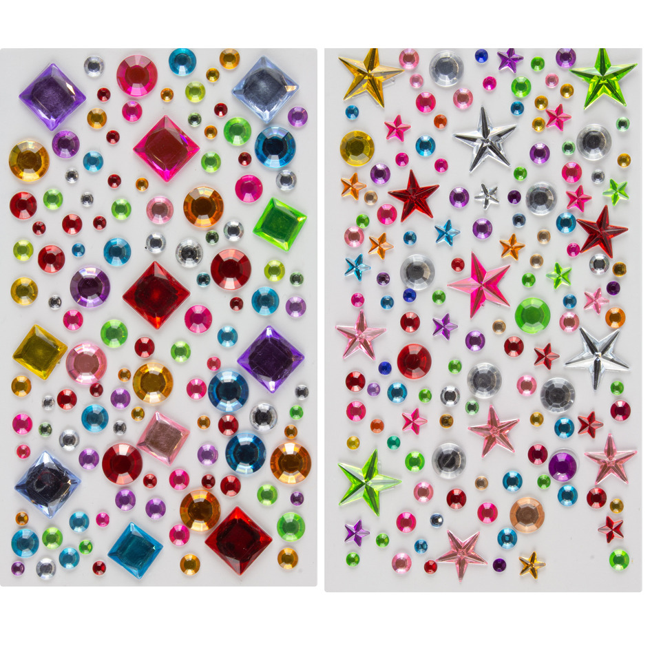 stickers, edelsteine, edelsteine, strasssteine, sterne