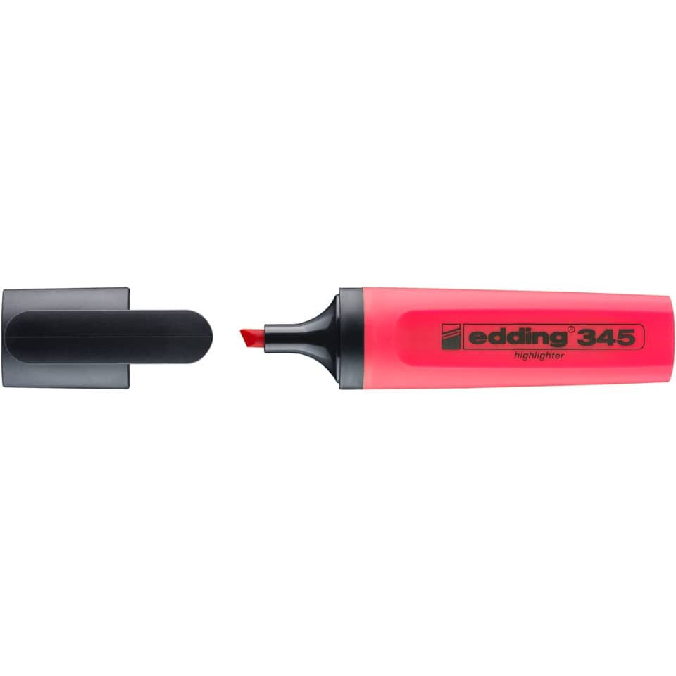 Highlighter, Marker, Pink, Nail-shaped, Edding 345
