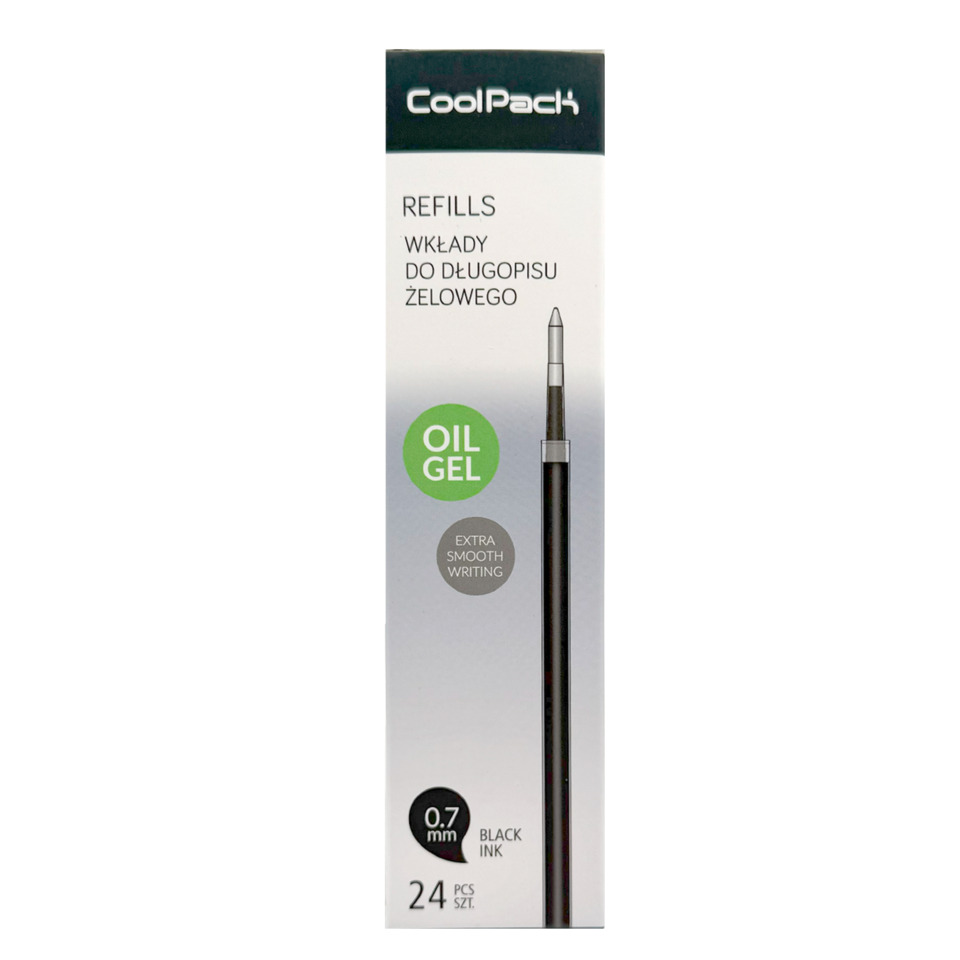 Kugelschreiber-Spitzfeder, Tintenpatronenfüllung, Oil Gel, 0.7 mm, Schwarz