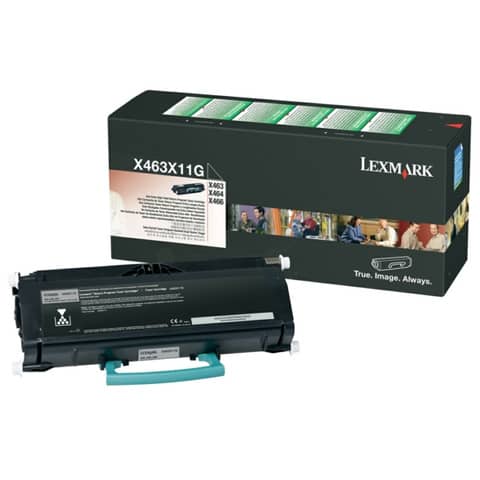 Lasertoner Return, schwarz LEXMARK 0X463X11G