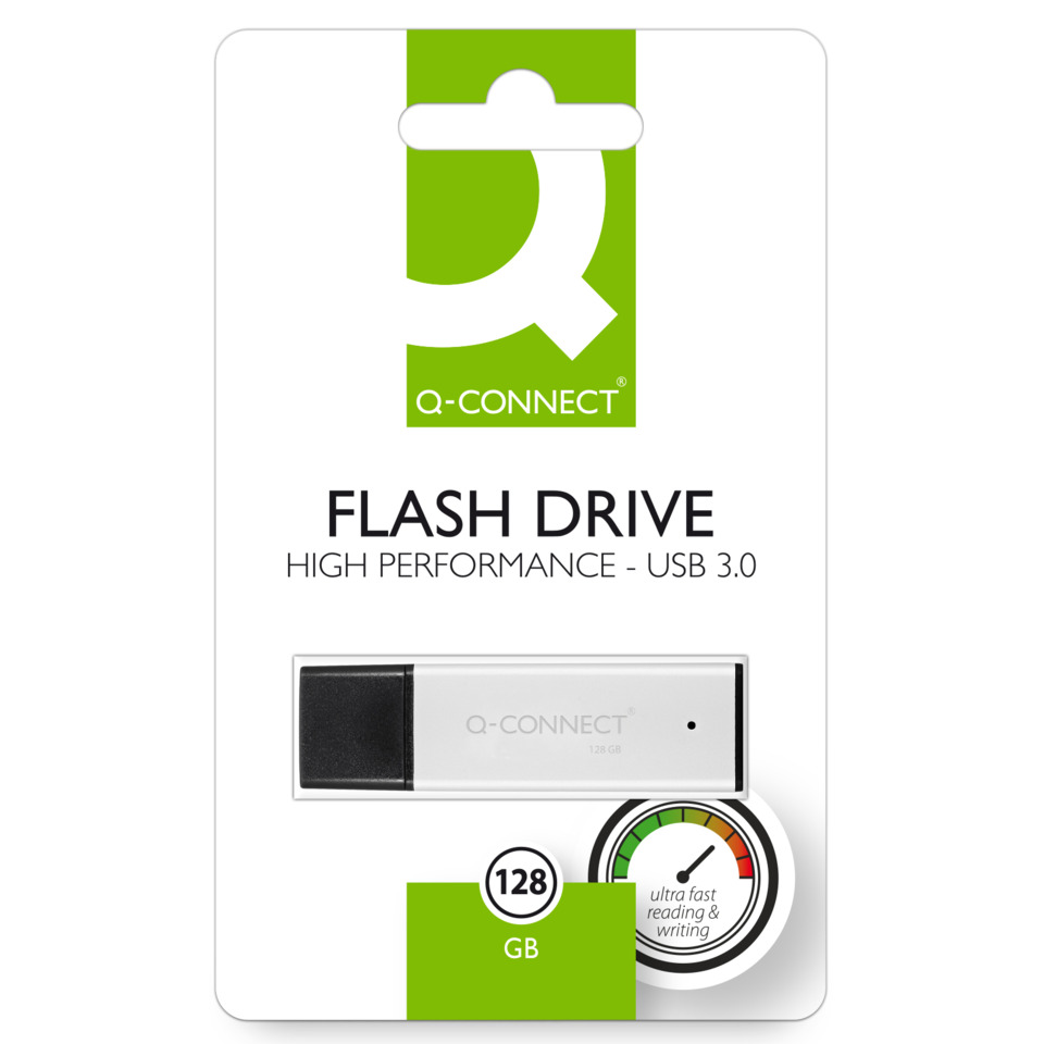 USB-Stick, 128 GB, Q-Connect, Metallgehäuse, USB 3.0