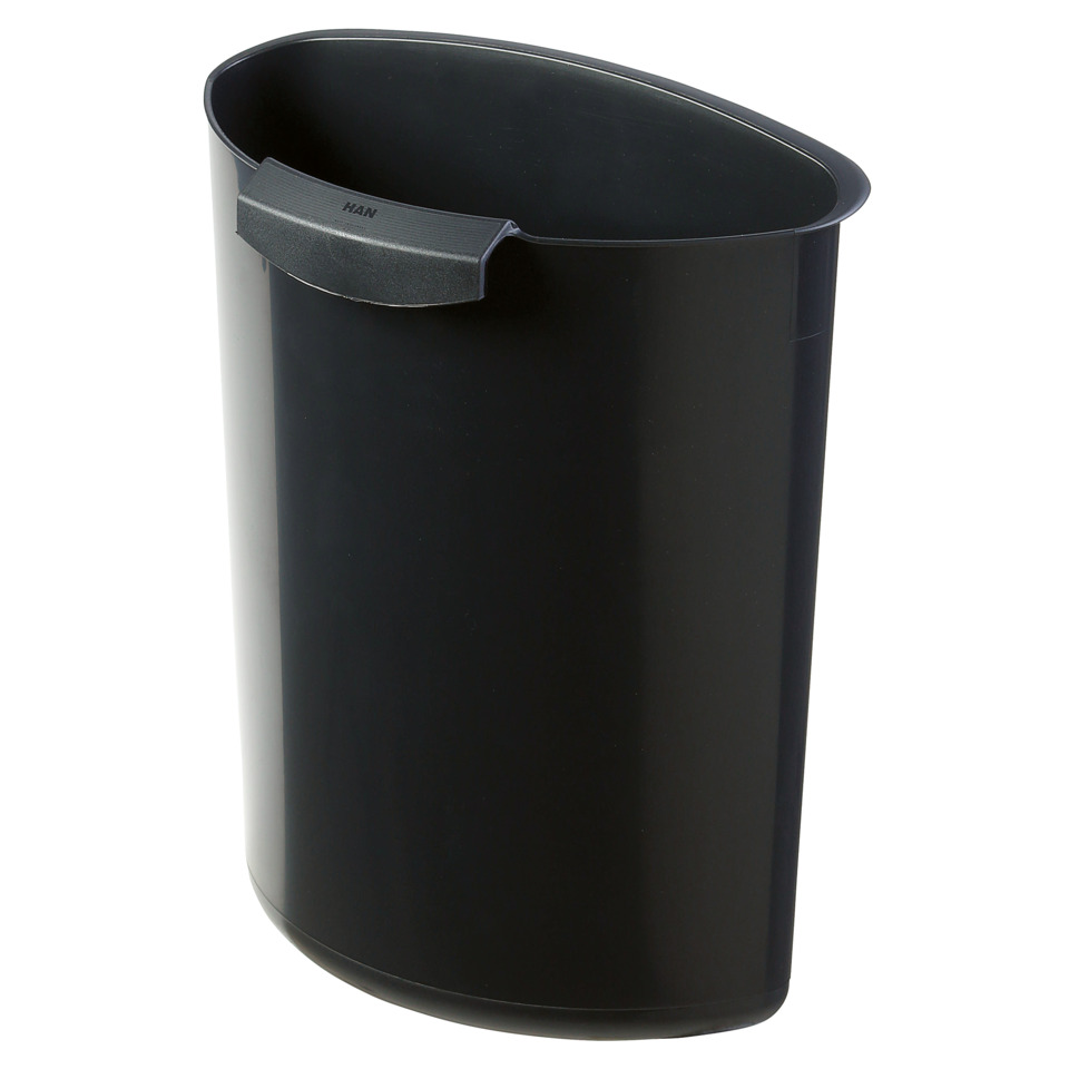 Mülleimer, Abfalleimer, Eimer, Schwarz, Rund