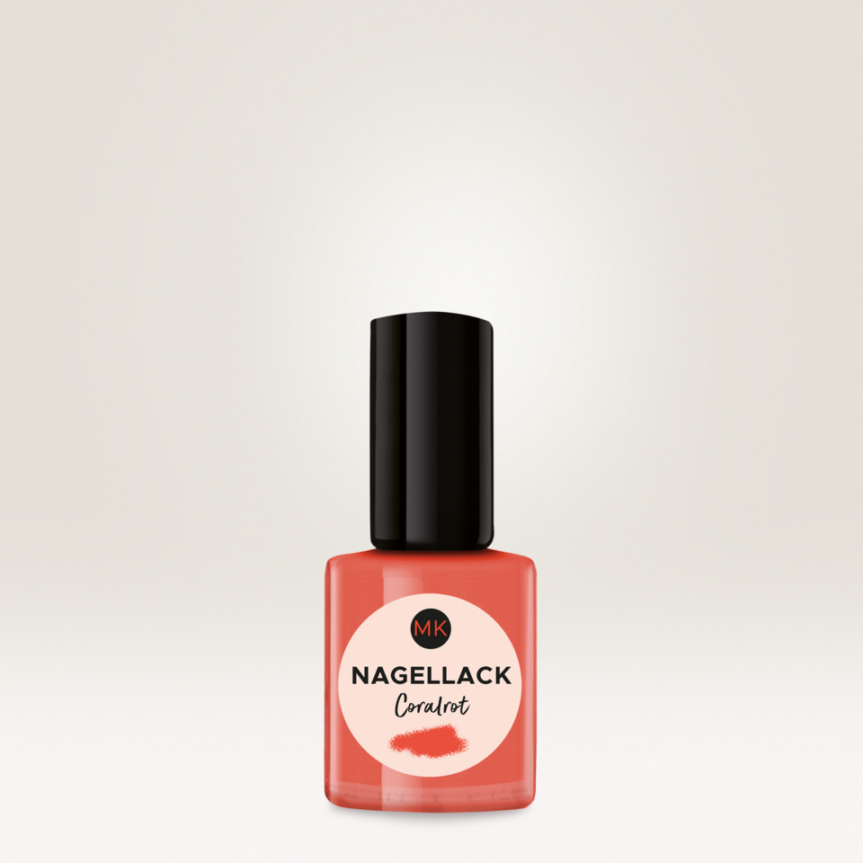 Nagellack, Coralrot, Nail Polish, Flasche, Kuvierte Farbe