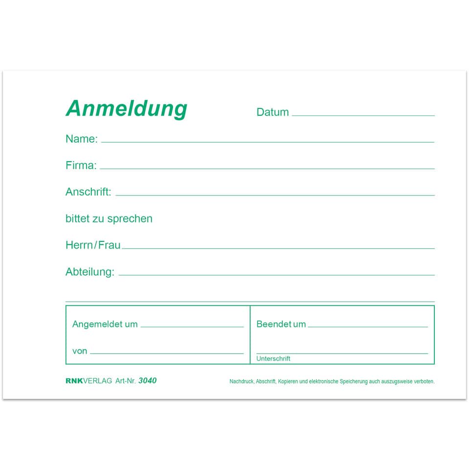 Anmeldung, Formular, Unterschrift, Namensfeld, Unternehmen
