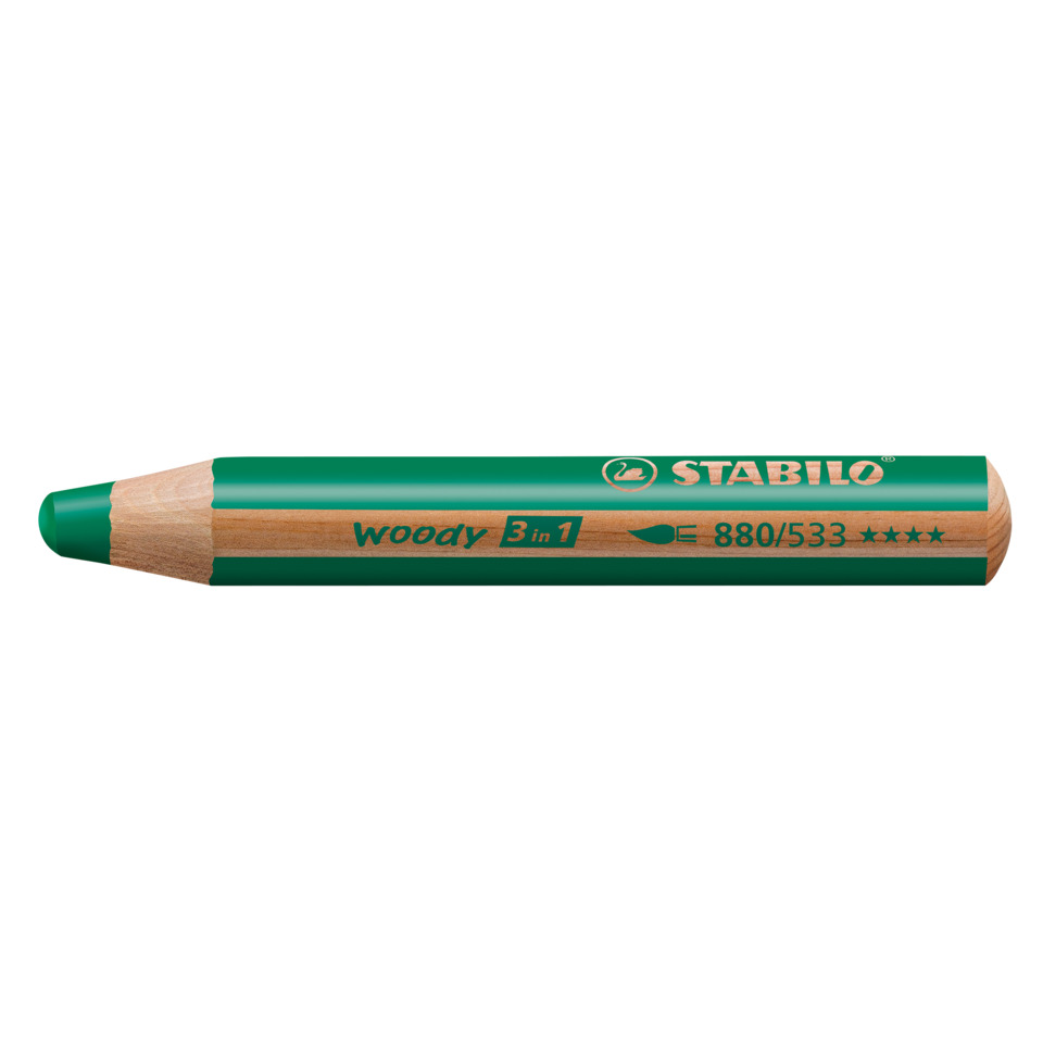 Holzstift, Bleistift, 3-in-1, Grün, Stabilo