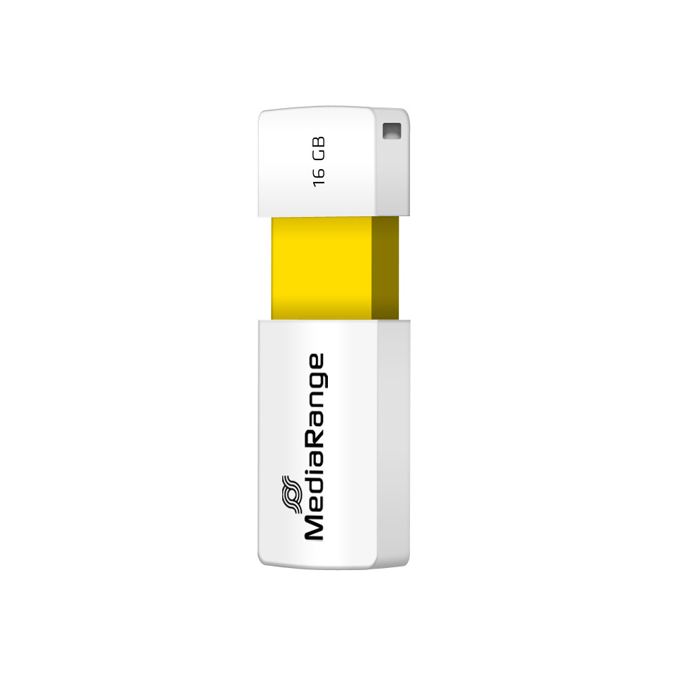 USB, Flash drive, 16 GB, Metallic, White