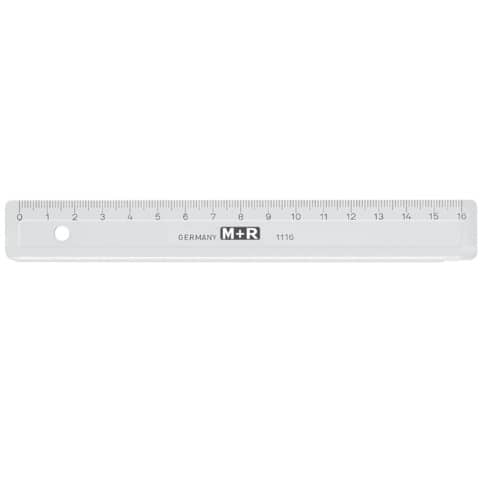 Lineal, 16cm, Plastik, glasklar M+R 711160000