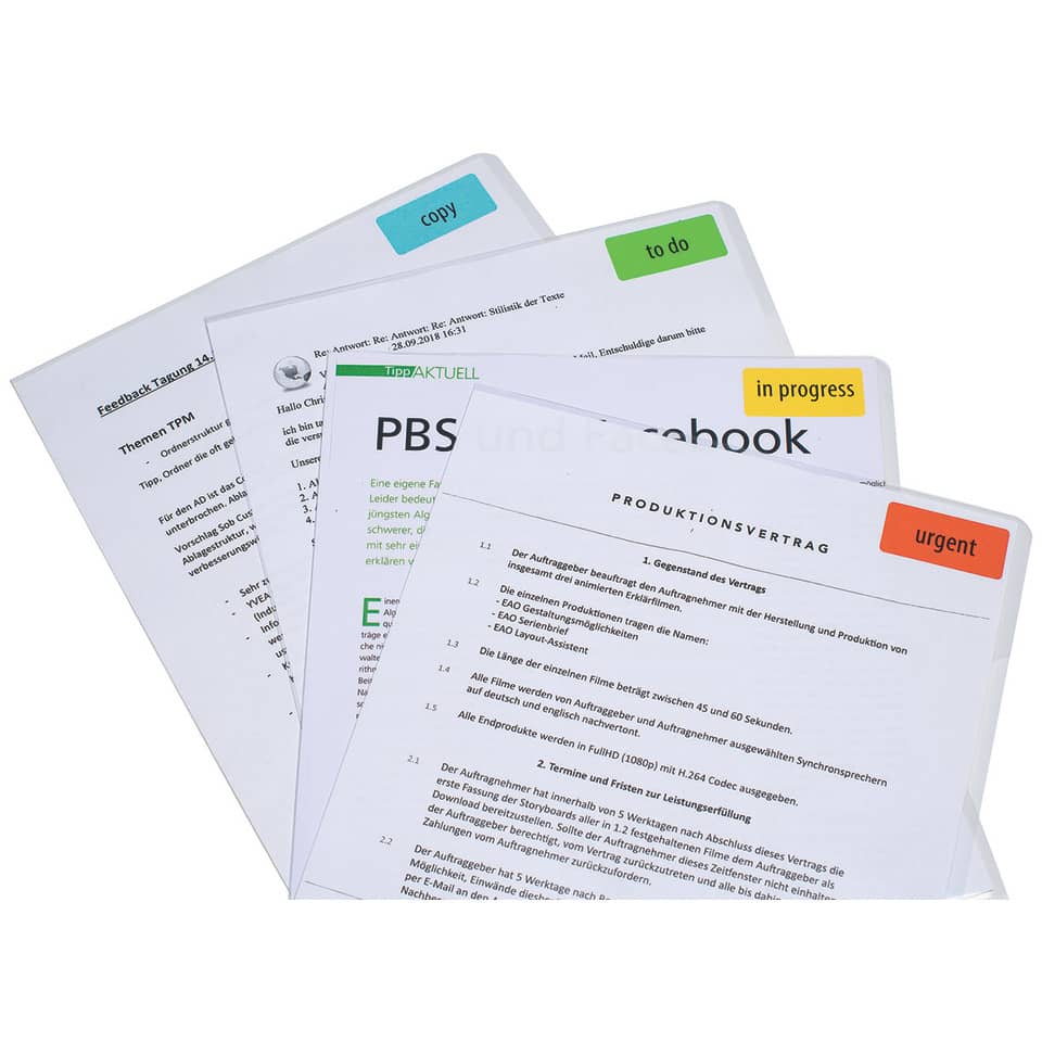  Dokument, Ordner, Papierkram, Etiketten, Haftnotizen