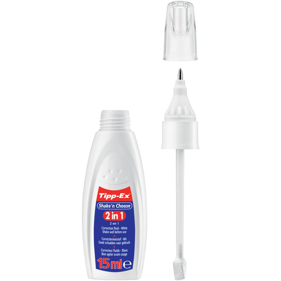 Korrekturflüssigkeit, Spülmittel, 2-in-1, Q-Tip-Aufsatz, 15 ml