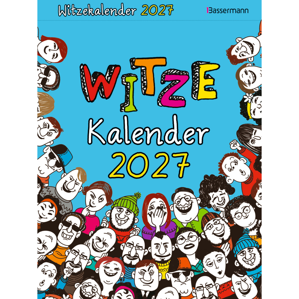 Kalender, Witzkalender, 2027, Bunte Illustrationen, Menschenmasken