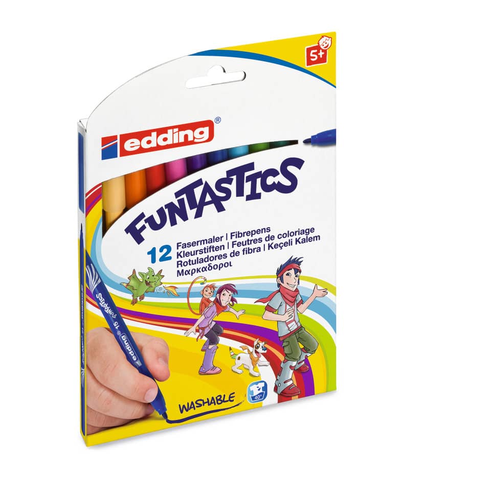Funtastics, Farbstifte, 12erSet, Waschbar, Kinderzeichnen