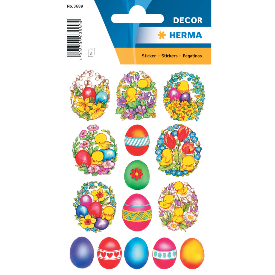 Ostereier, Osterdeko, Sticker, Deko-Aufkleber, Frühlingsmotiv