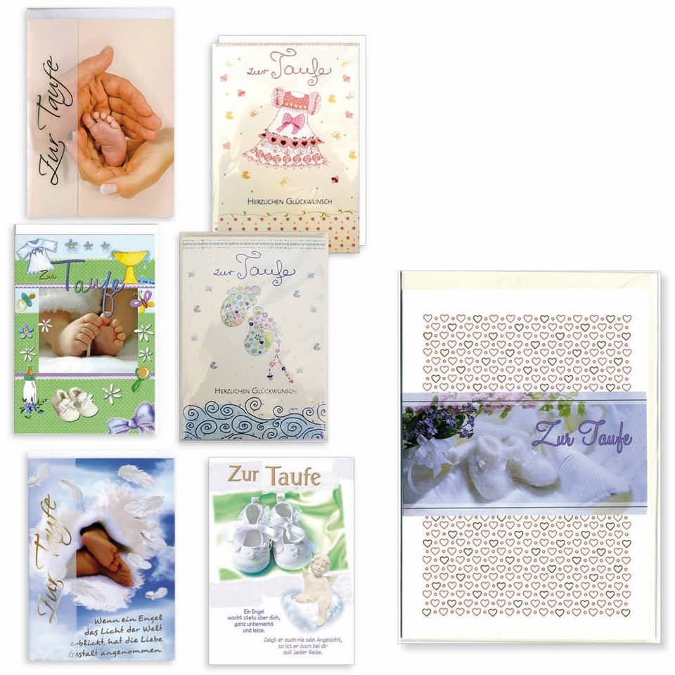 Taube, Grußkarte, Karten-Set, Babygeschenke, Taufkarte
