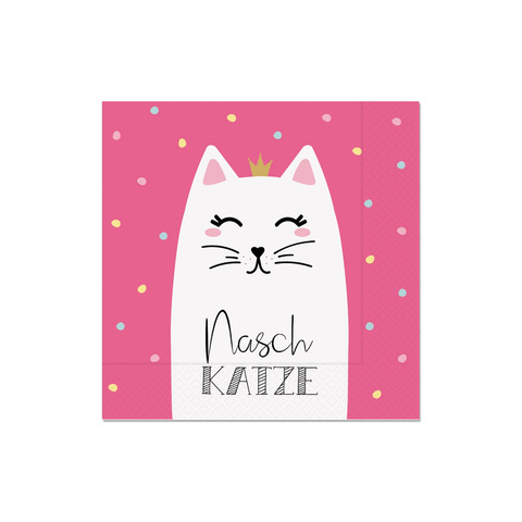 Motivserviette Zoofreunde - Katze, 33 x 33 cm, 3-lagig FÜR DICH 130581