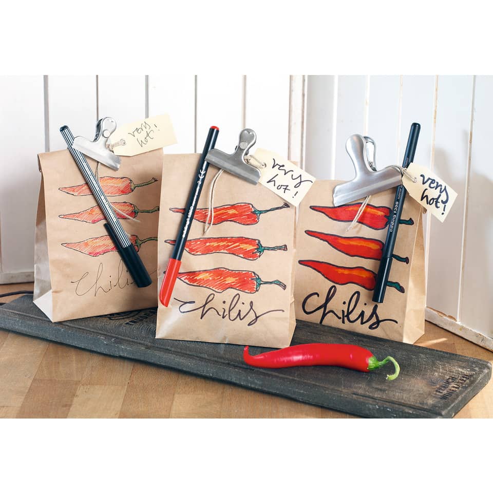 Chili, Chili-Papier-Tüte, Papier Sack, Chili-Peppers, Küchenlayout