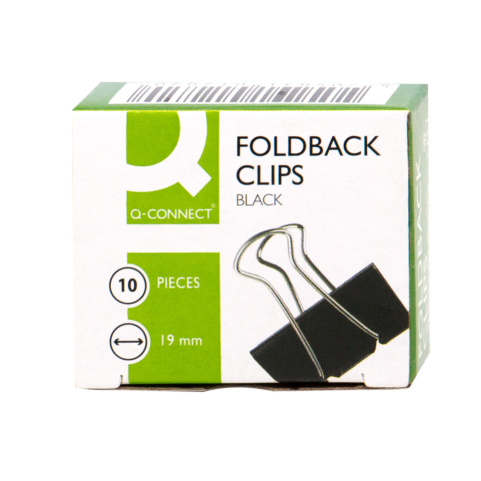 Foldback Clips, Binder Clips, Schwarz, Metall, 10 Stück