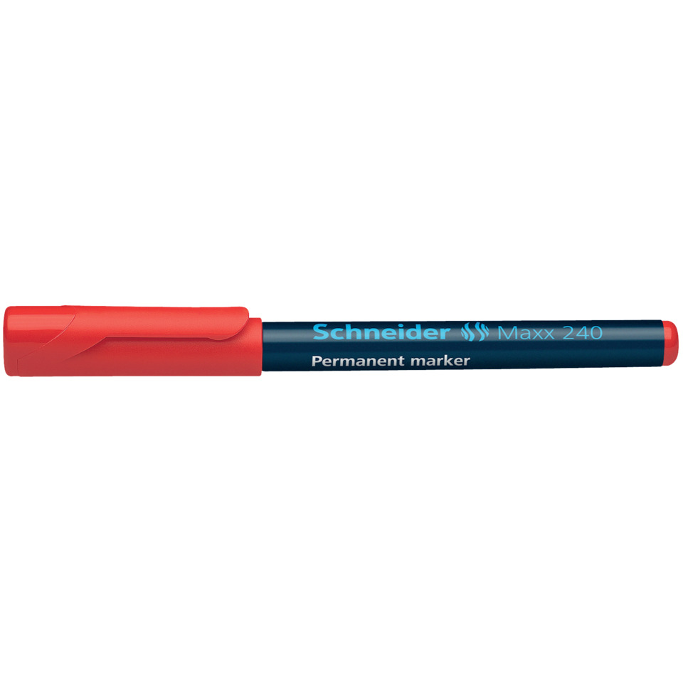 Permanentmarker, Marker, Kappe rot, Gehäuse blau, Schneider Maxx 240