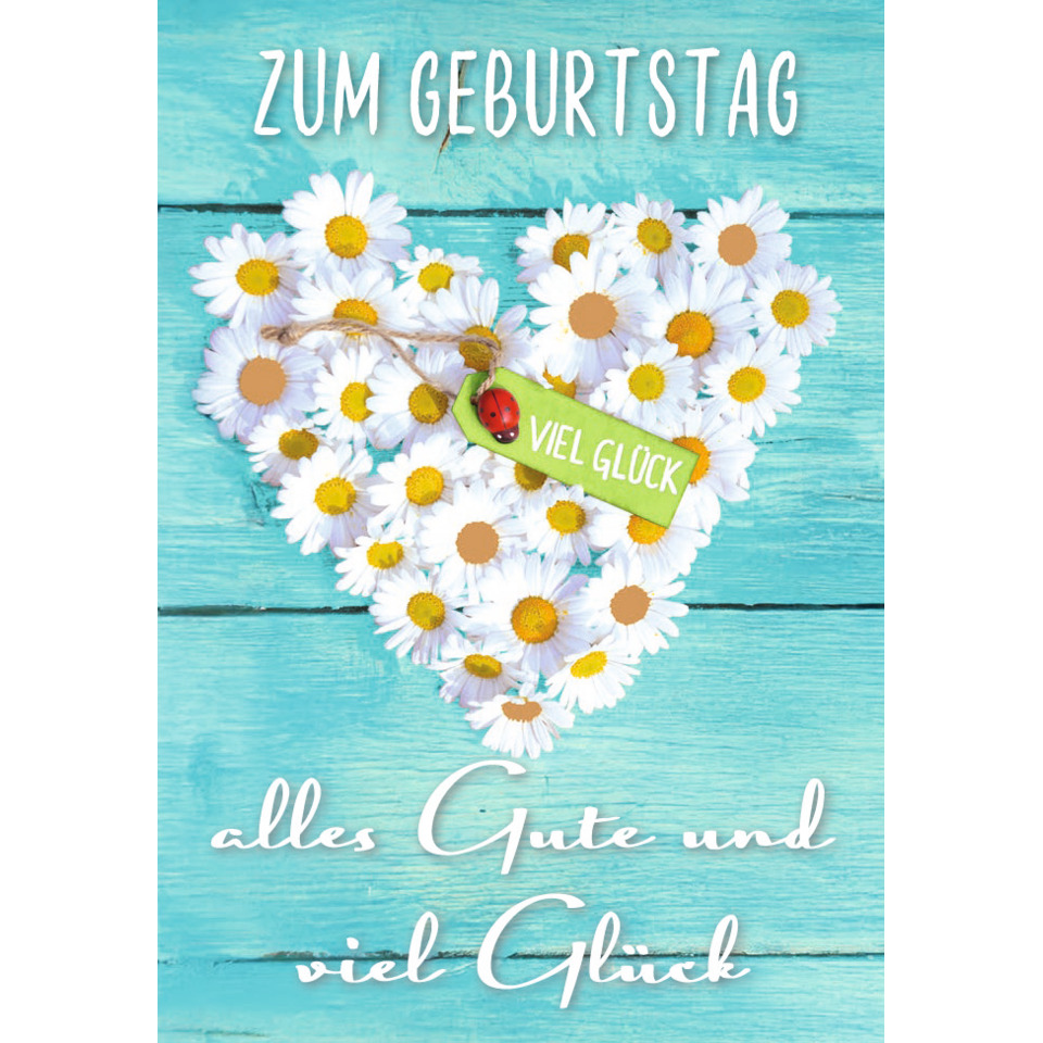 Blumen, Gänseblümchen, Herzform, Karte, Glückwunschkarte