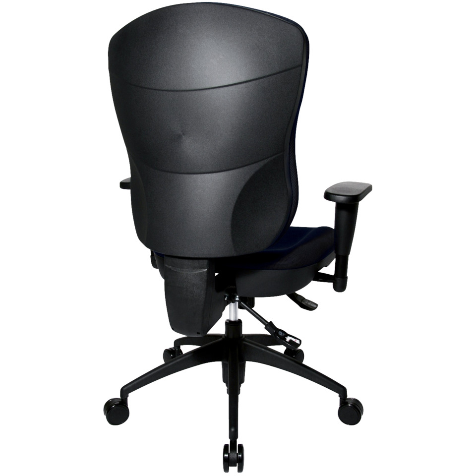Bürostuhl, ergonomischer Stuhl, Schwarz, Rückenstütze, Fünf-Luß Rollenbasis