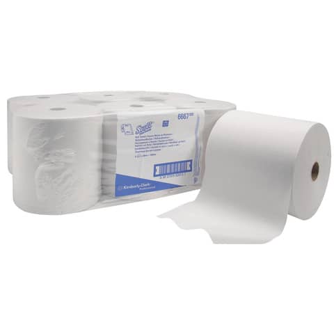 Rollenhandtuch, 1-lagig, 6 x 304 m, weiß KIMBERLY-CLARK 6667