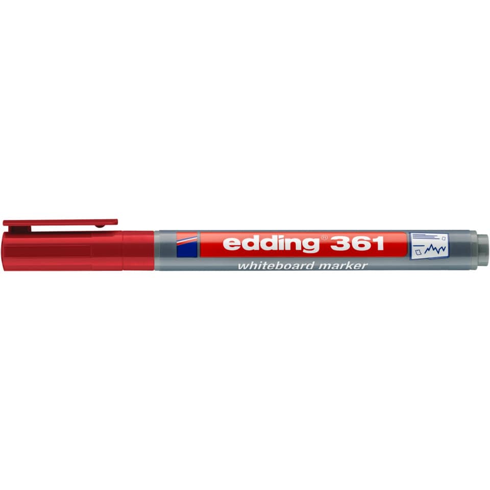 Boardmarker 361, 1mm, Rundspitze, rot EDDING 4-361002