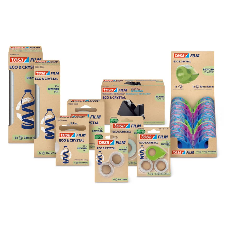 Filmmaterial, Klebeband, Folien, Eco & Crystal, Recycelter Kunststoff