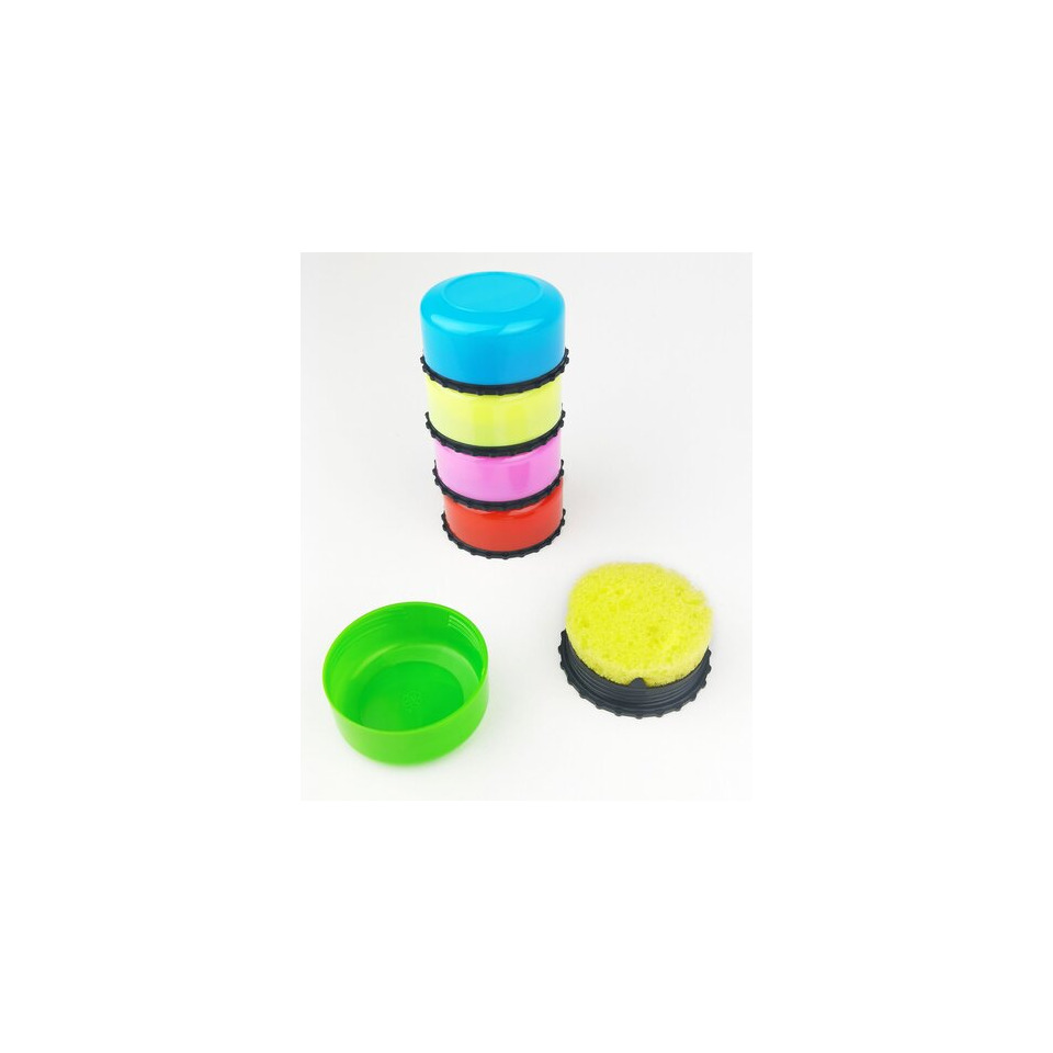 Schwamm-Set, Schaumstoff-Einlagen, Reinigungs-Schwämme, Disk-Fächer, Mehrfarbiges Set