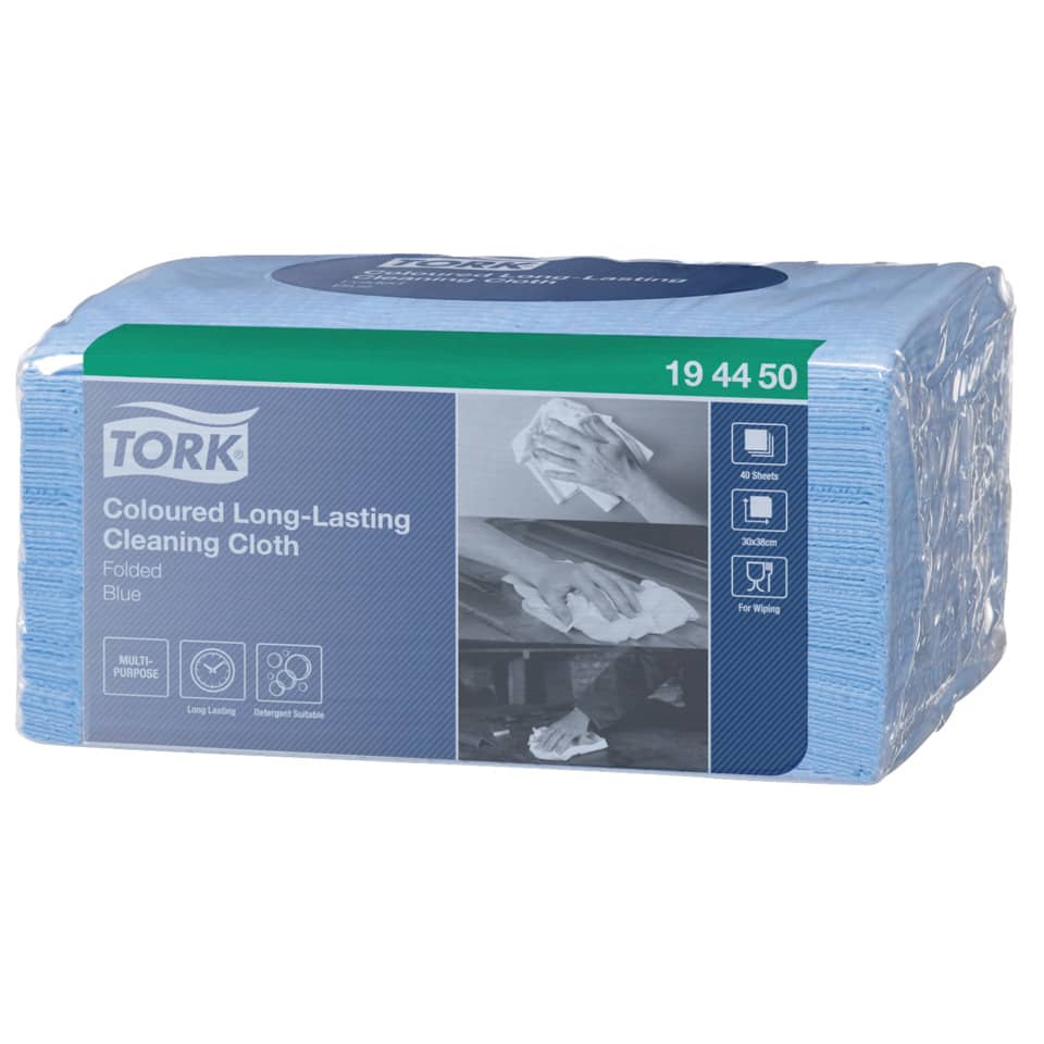 Reinigungstuch, Blau, gefaltet, Multifunktional, Langlebig