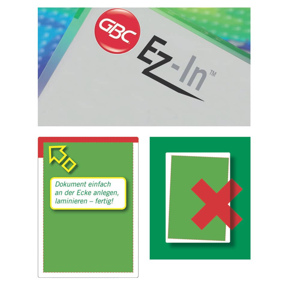 EZ-In, Dokument, Laminiert, Papier, Hintergrund grün