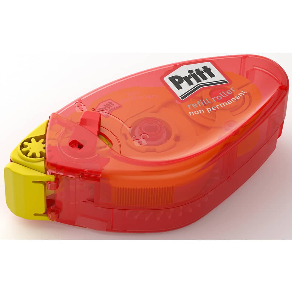 Klebebandabroller, Pritt, Refill-Roller, sichtbarrot, transparent